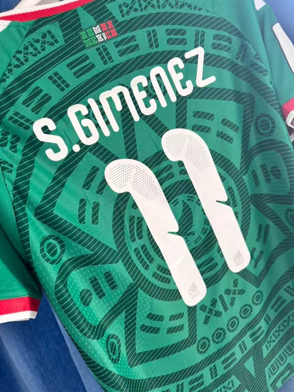 adidas Mexico Green Soccer Jersey with White and Red Trim